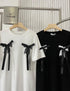 Women Casual Bow Detail T-Shirts